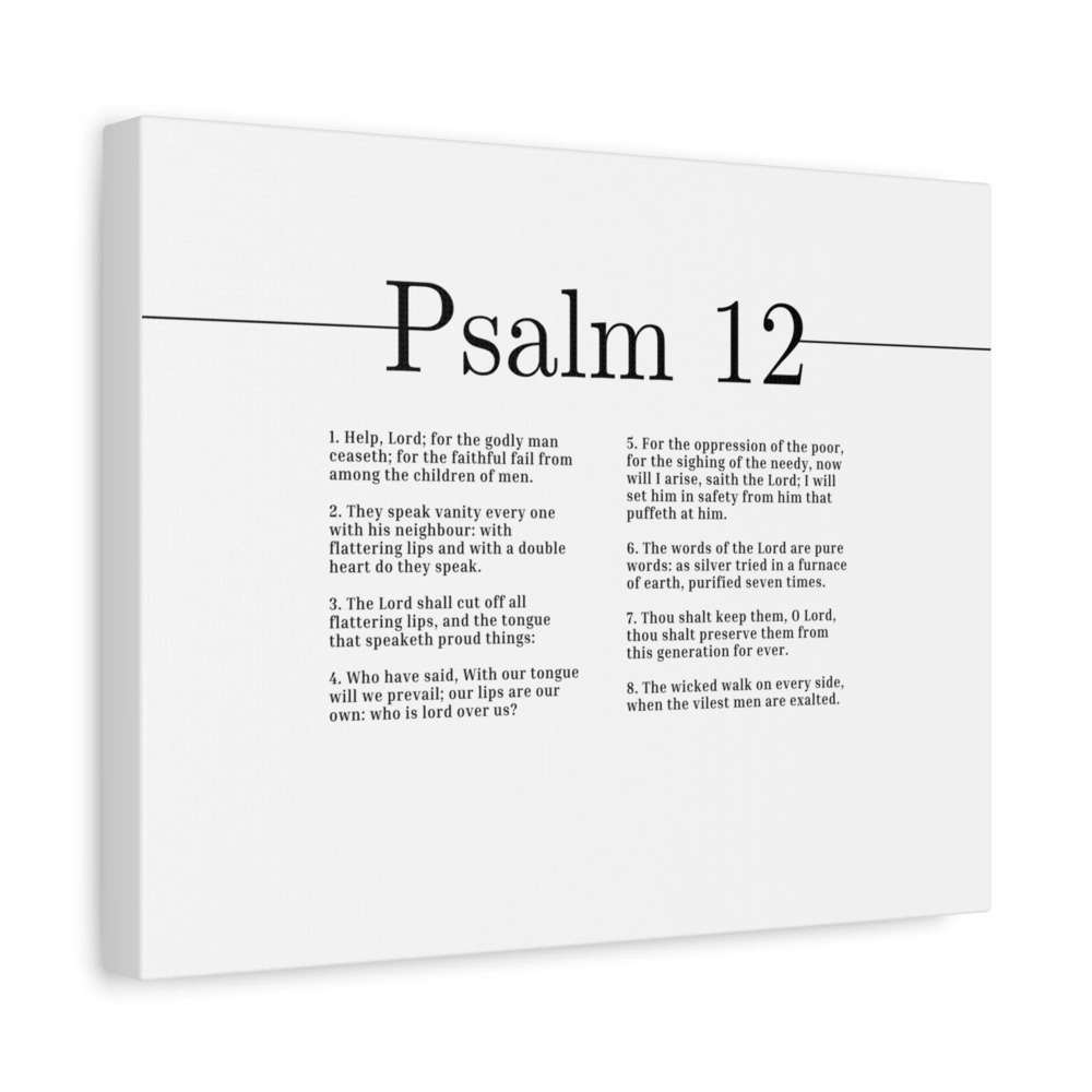 Scripture Canvas The Words Of The Lord Psalm 12 Christian Wall Art Bible Verse